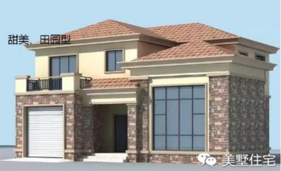 二層好看的小別墅設(shè)計(jì)圖，整體色彩搭配就是很有文雅的氣息