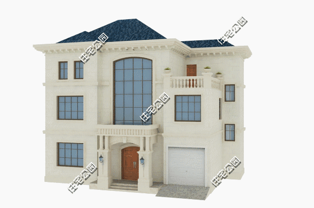 客廳挑空的三層小別墅圖紙，整棟別墅精致的無法挑剔