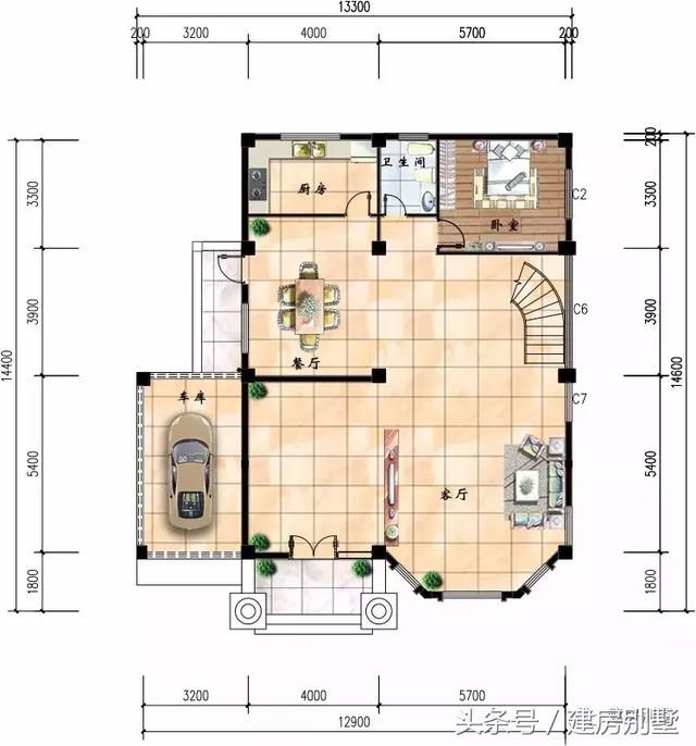 多款帶車庫的小別墅設(shè)計圖紙，愛車一族的福音