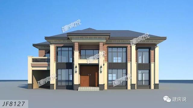 小五間2層帶露臺房屋設計戶型圖，建好人人都夸贊