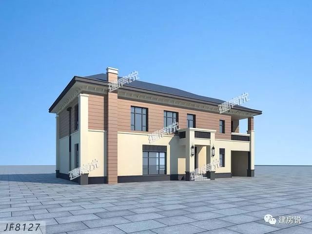 小五間2層帶露臺房屋設計戶型圖，建好人人都夸贊