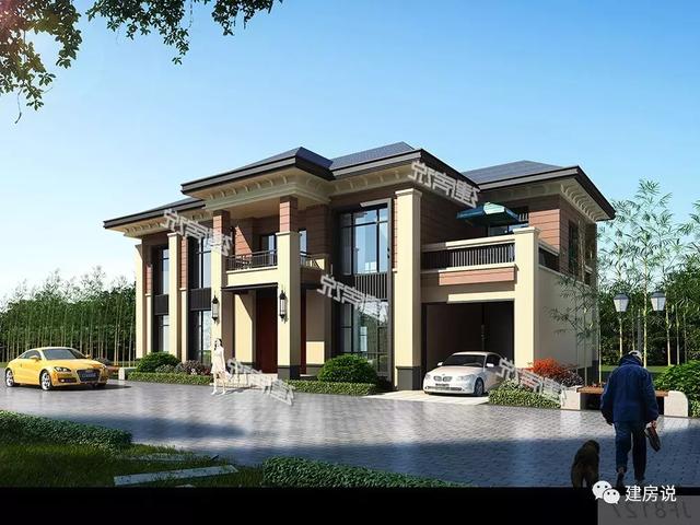 小五間2層帶露臺房屋設計戶型圖，建好人人都夸贊