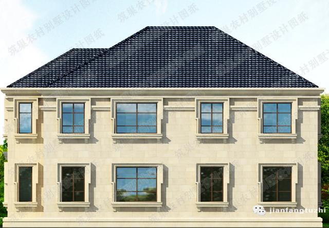 16×12米5室2廳帶神位茶室二層復(fù)式自建房設(shè)計方案圖