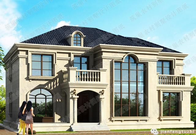 16×12米5室2廳帶神位茶室二層復(fù)式自建房設(shè)計方案圖