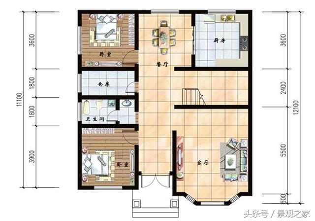 二層小別墅設(shè)計(jì)圖，樓中樓結(jié)構(gòu)，外觀漂亮，簡(jiǎn)單