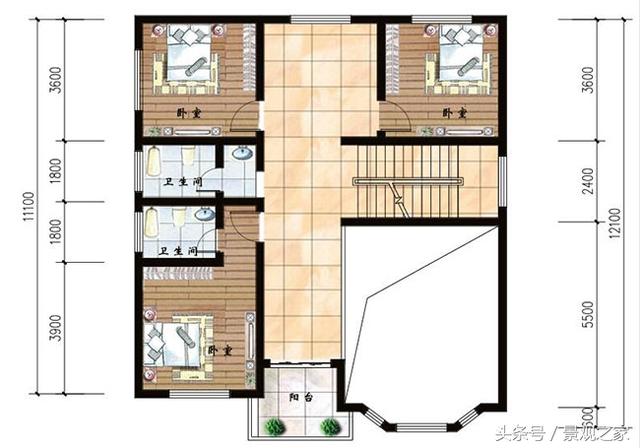 二層小別墅設(shè)計(jì)圖，樓中樓結(jié)構(gòu)，外觀漂亮，簡(jiǎn)單