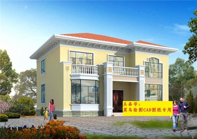 19萬建2層別墅！二室兩廳一廚一衛(wèi)，戶型簡(jiǎn)約大氣的農(nóng)村型別墅