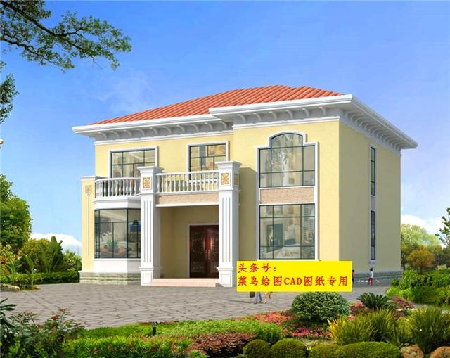 19萬建2層別墅！二室兩廳一廚一衛(wèi)，戶型簡(jiǎn)約大氣的農(nóng)村型別墅