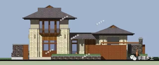 15x42米二層山地別墅設(shè)計，妙取亞洲建筑元素