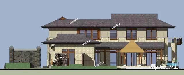 15x42米二層山地別墅設(shè)計，妙取亞洲建筑元素