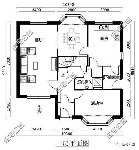 5套農(nóng)村10X11米戶型推薦，最愛第三套別墅設(shè)計！