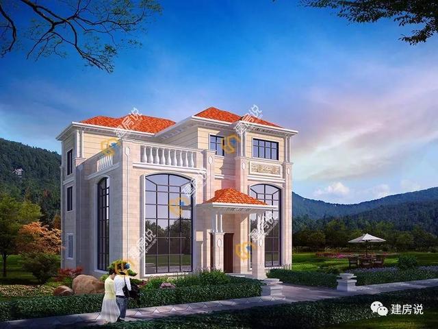 帶茶室?jiàn)蕵?lè)室等三層鄉(xiāng)村別墅，落地窗氣派十足