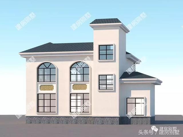 2款平屋頂設(shè)計(jì)的農(nóng)村別墅圖，第二款粉絲破萬