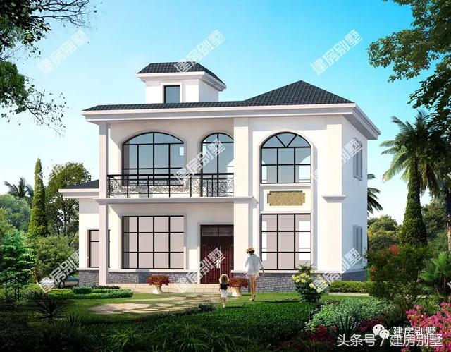 2款平屋頂設(shè)計(jì)的農(nóng)村別墅圖，第二款粉絲破萬