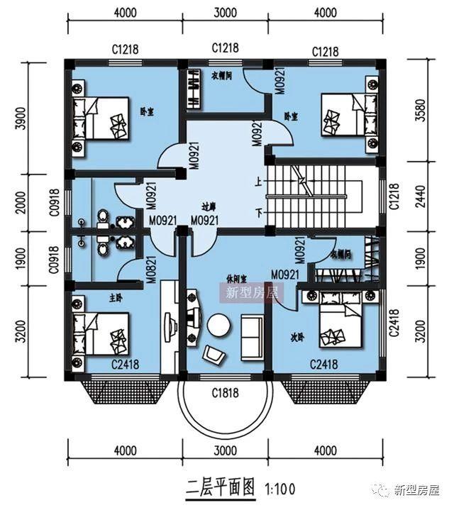 4款占地方方正正的時(shí)尚漂亮農(nóng)村別墅戶型圖，中國(guó)人還是喜歡方正