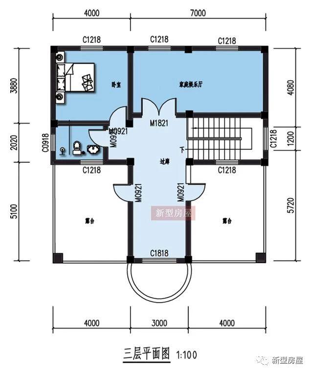 4款占地方方正正的時(shí)尚漂亮農(nóng)村別墅戶型圖，中國(guó)人還是喜歡方正