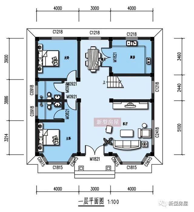 4款占地方方正正的時(shí)尚漂亮農(nóng)村別墅戶型圖，中國(guó)人還是喜歡方正