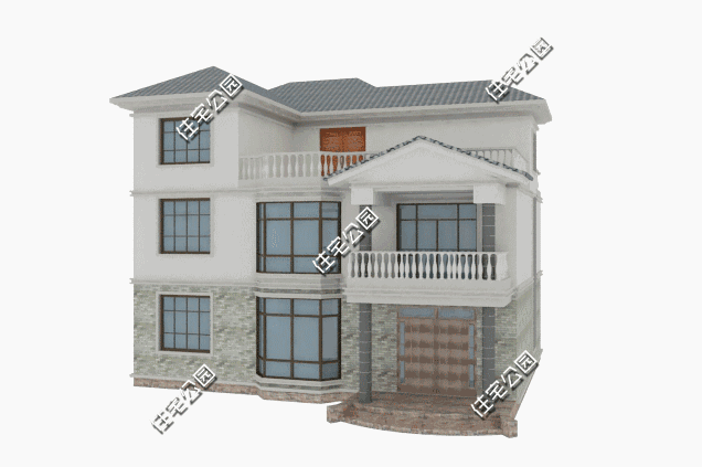 13X12米三層樓房別墅方案圖，新中式風(fēng)格