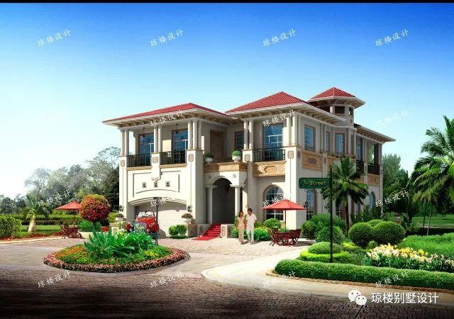 18x14米歐式兩層別墅豪宅圖，小編就喜歡這種風(fēng)格