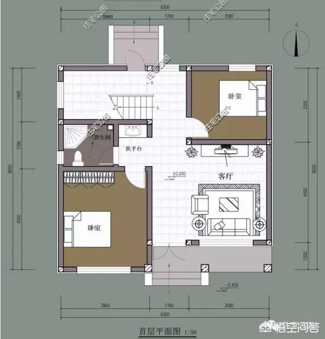 面寬和進(jìn)深都是9.5米的農(nóng)村自建房如何設(shè)計圖紙？