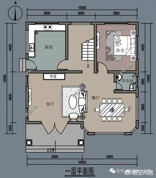 面寬和進(jìn)深都是9.5米的農(nóng)村自建房如何設(shè)計圖紙？
