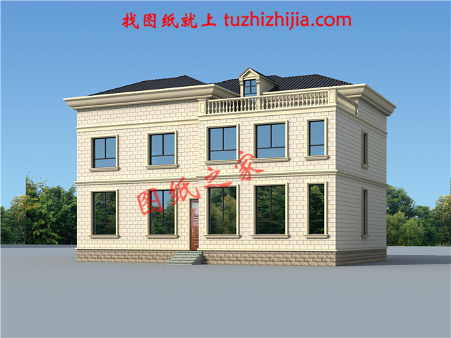 農(nóng)村二層住宅樓圖紙及效果圖，帶地下室，戶型好