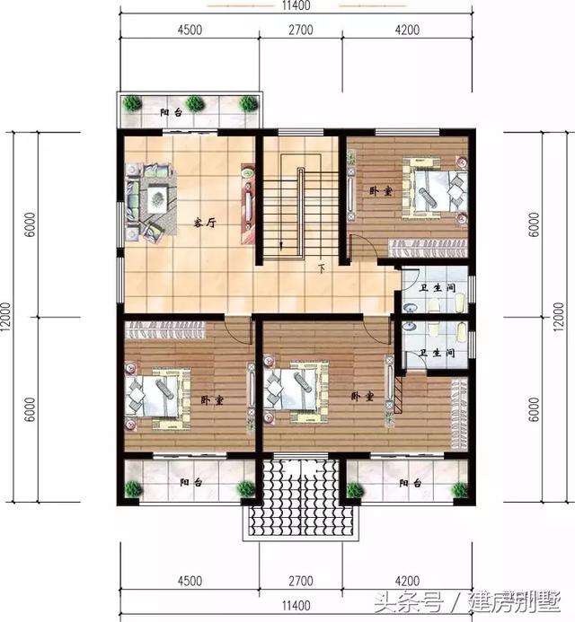 8套面寬11米左右的農(nóng)村小樓圖，這種開間最受歡迎