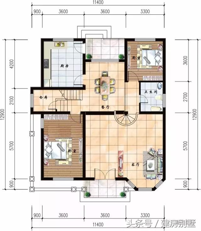 8套面寬11米左右的農(nóng)村小樓圖，這種開間最受歡迎
