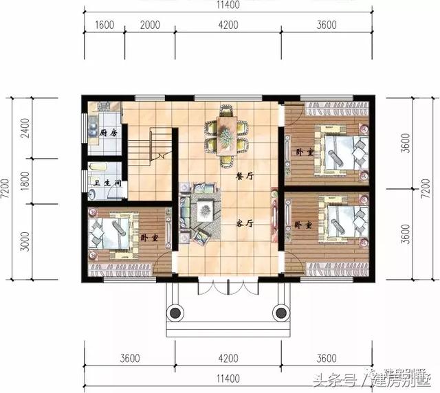 8套面寬11米左右的農(nóng)村小樓圖，這種開間最受歡迎