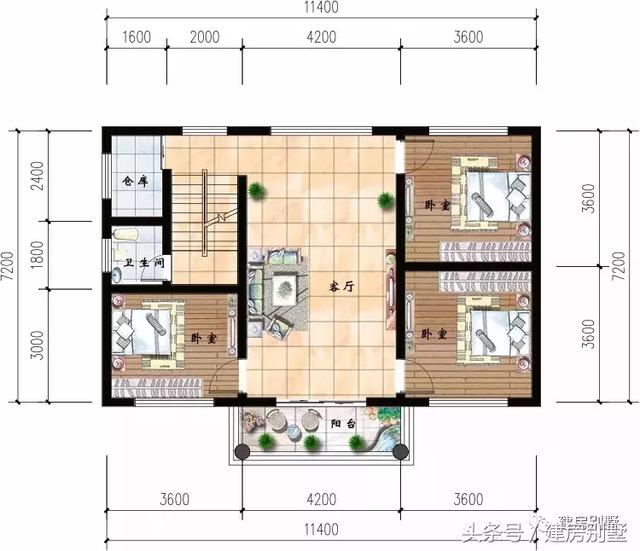 8套面寬11米左右的農(nóng)村小樓圖，這種開間最受歡迎