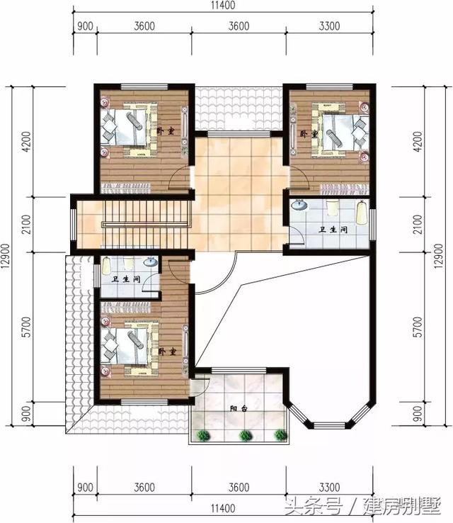 8套面寬11米左右的農(nóng)村小樓圖，這種開間最受歡迎
