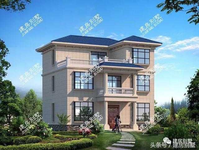 帶套間的三層別墅設(shè)計方案圖，造型氣派戶型通透