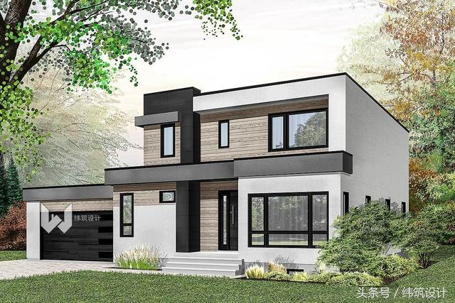 2款平屋頂盒子自建房設(shè)計圖，誰還敢說平屋頂丑