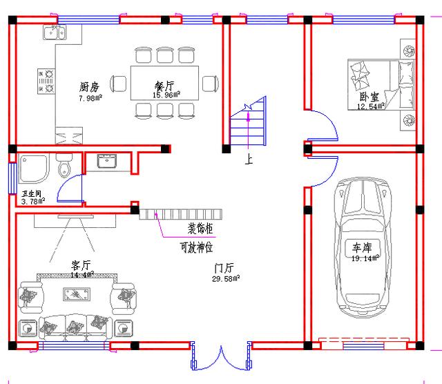 120㎡2廳8室7衛(wèi)三層新農(nóng)村自建房全套施工圖，房間多
