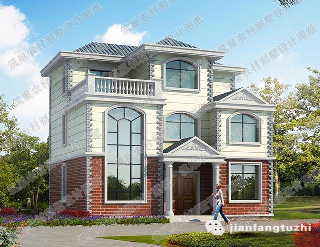 12×10米30萬2廳6室?guī)梦萁?jīng)典實用三層自建房全套施工