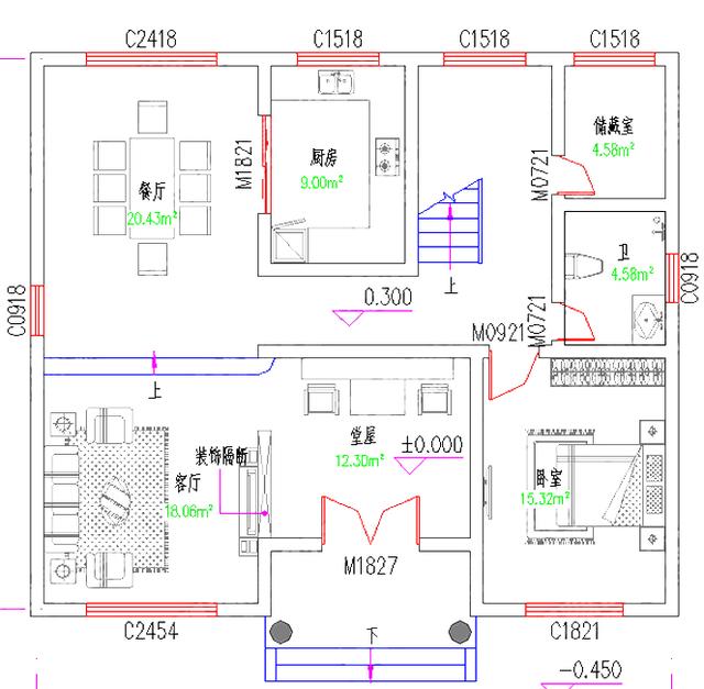 12×10米30萬2廳6室?guī)梦萁?jīng)典實用三層自建房全套施工