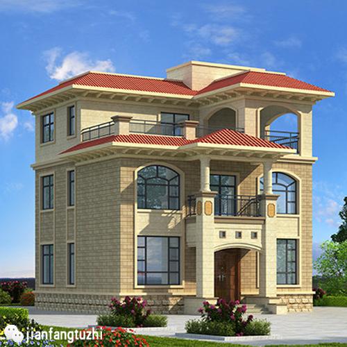 11×10造價(jià)25萬帶神位平頂三層自建房設(shè)計(jì)圖