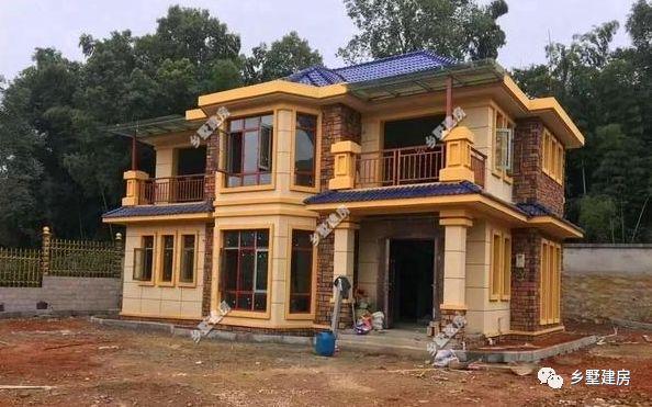 12X11米農(nóng)村二層小別墅設(shè)計(jì)方案圖，5臥室，附建成的圖