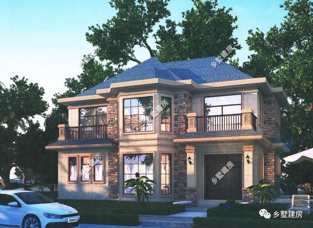 12X11米農(nóng)村二層小別墅設(shè)計(jì)方案圖，5臥室，附建成的圖