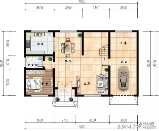 14×8米三層農(nóng)村別墅，朋友圈里都說這是實(shí)用戶型
