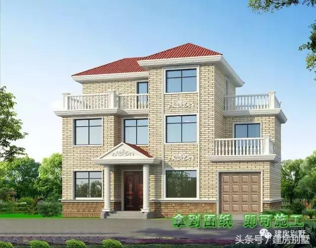 14×8米三層農(nóng)村別墅，朋友圈里都說這是實(shí)用戶型