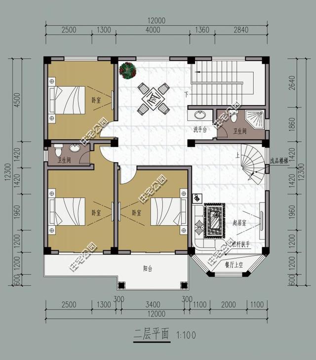農(nóng)村建房，還是首選半坡半平兩層半，這10套最好看