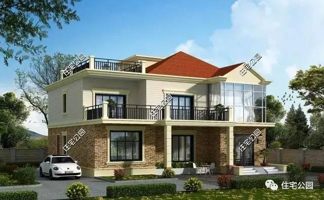 農(nóng)村建房，還是首選半坡半平兩層半，這10套最好看