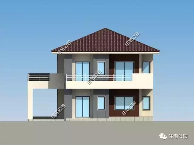 16X12米農(nóng)村別墅，造型簡潔，室內(nèi)劃分清晰，私密獨(dú)立！