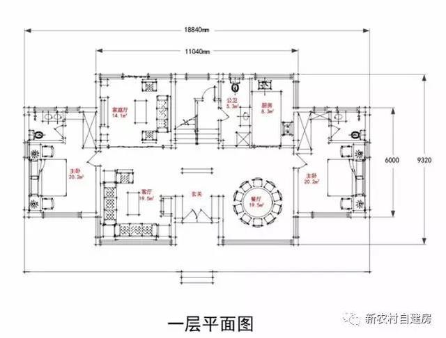 2套一層半農(nóng)村平房設(shè)計，第2套布局功能最全
