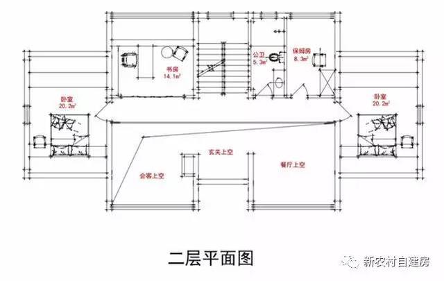 2套一層半農(nóng)村平房設(shè)計，第2套布局功能最全