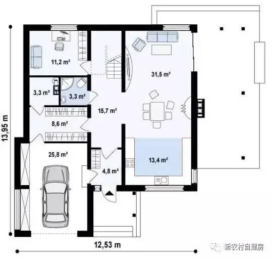 13X12米現(xiàn)代別墅，全部建下來只要40萬，心動(dòng)嗎
