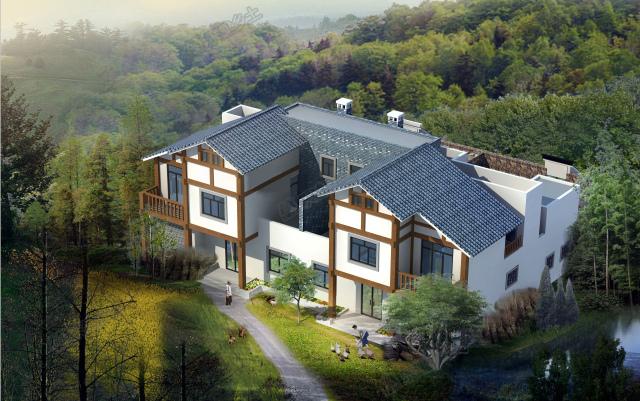 二層帶閣樓雙拼民居，來看看后院的禽舍怎么布置的吧！