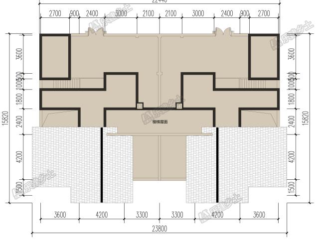 二層帶閣樓雙拼民居，來看看后院的禽舍怎么布置的吧！