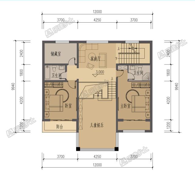 二層美式鄉(xiāng)村自建房設(shè)計(jì)，地下室+閣樓豐富住宅功能